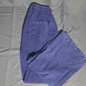 American SouthSide MEDIUM Pull On Stretch Waist Loose Fit Jeans 100% Cotton Peru